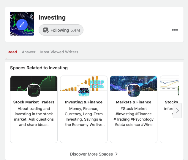 investing categories on quora.com