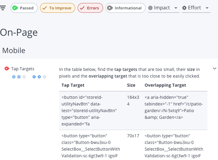 errors generated by WooRank 