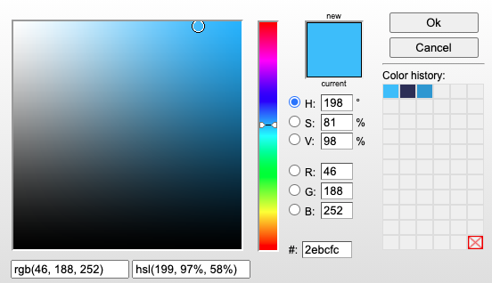 Colorzilla color chart